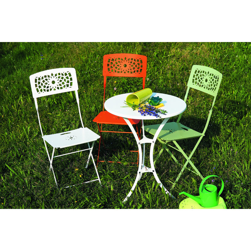 Newt Folding Patio Dining Side Chair, Linen