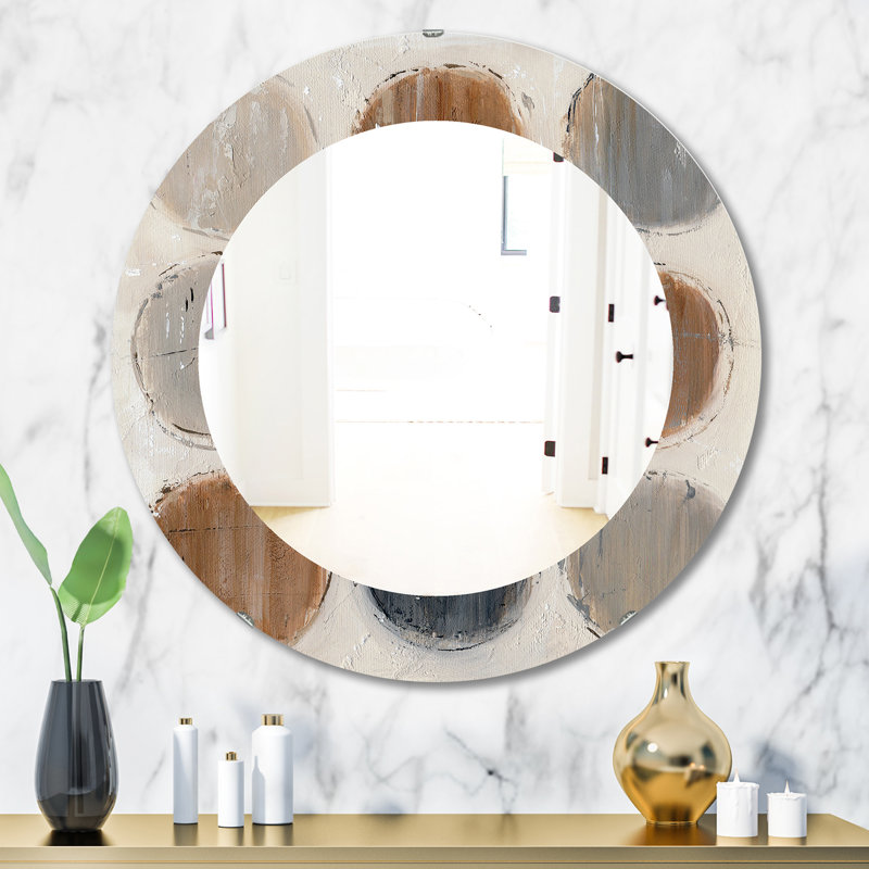 Miroir mural Mid-Century, H 31,5 po x l po