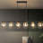 Modern 6-Light Matte Black Kitchen Island Chandelier For Kitchen Island Dining Room