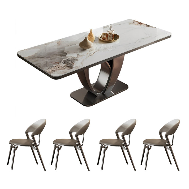 Ensemble de table et de chaises rectangulaires Home Rock, H 29,52 po x L 62,99 po x l 33,46 po