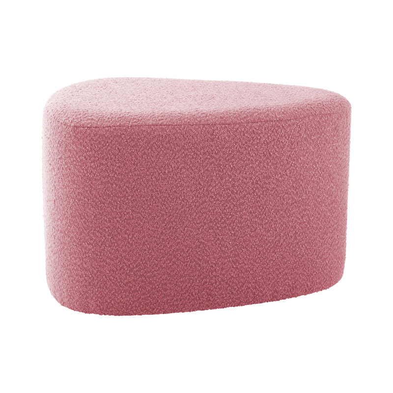 Ada 47cm Wide Triangle Solid Colour Pouffe Ottoman, Pink