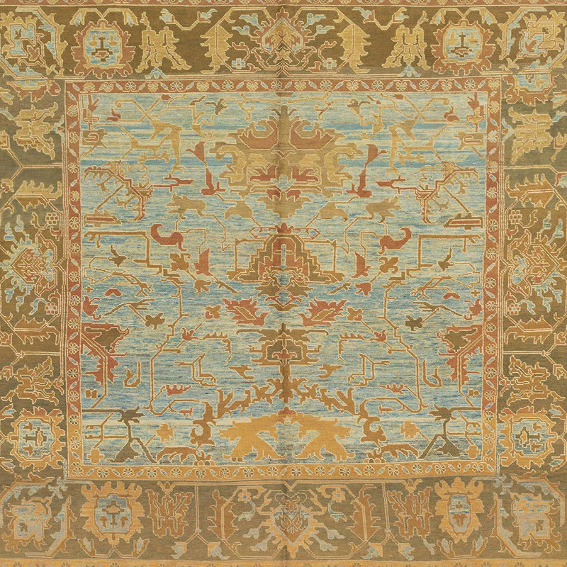 Abstract Indoor Rug, Square 7'