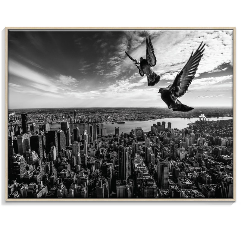 Print on Canvas, 76cm H x 102cm W, Black Floater Frame