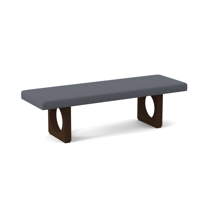 Void Upholstered Bench, American Walnut, Elise Harbor
