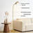 Modern Dimmable Floor Lamp With Flexible Gooseneck And Rotatable Shade, Adjustable Standing Tall Lamp For Reading With E26 Socket And LED Bulb Included