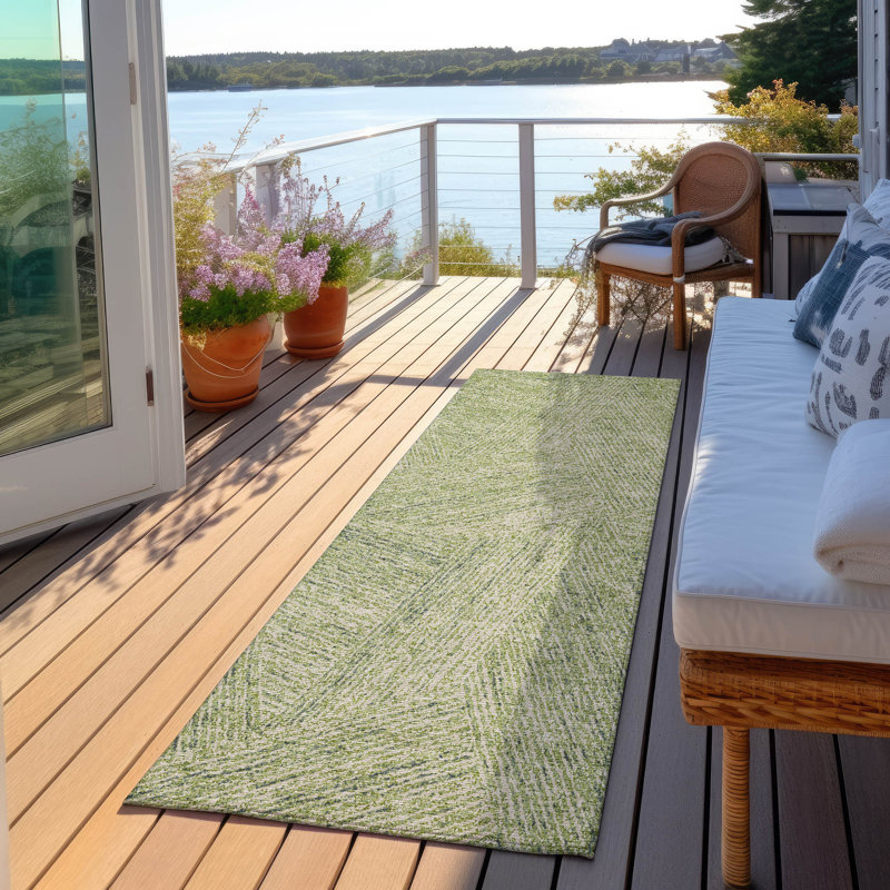  Chayden Indoor/Outdoor Chantille ACN991 Gray Area Rug, Runner 2'3" x 7'6"