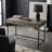 Solid Wood Top Metal Base Writing Desk
