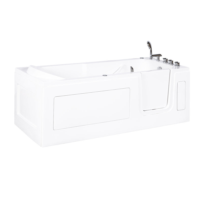 Abberton 1700mm x 760mm Freestanding Acrylic Bathtub, Right