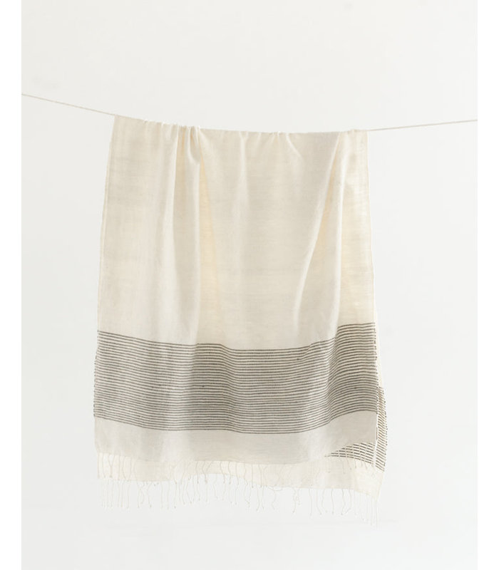 Riviera Cotton Bath Towel, Gray