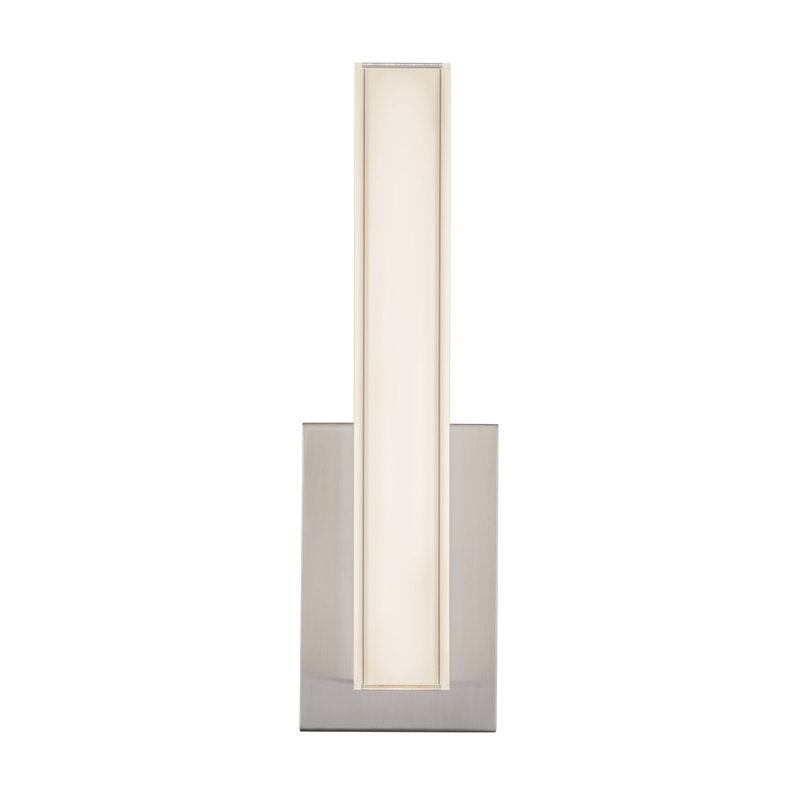 Garland 15-in Black dimmable LED Wall Sconce, Nickel