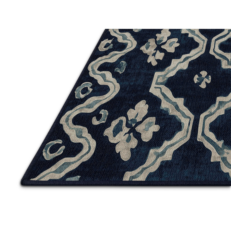 Machine Washable Gray Area Rug, Runner 2' x 4'