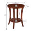 Table de bout ronde Dinh avec tablette-1448243341