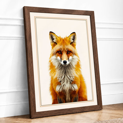 Fox Portrait Boho - Framed Print