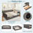 Elegant Upholstered Platform Bed With Usb Ports And 2 Drawers-1756690348