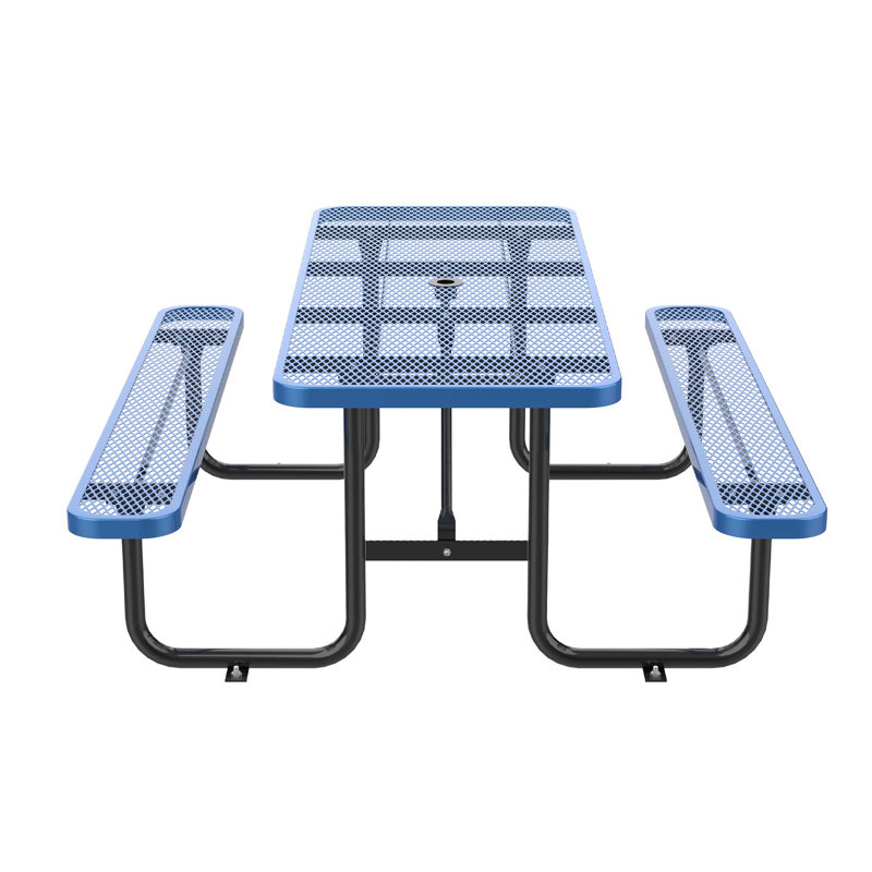 96 "Tables de pique-nique rectangulaires bleues, Bleu