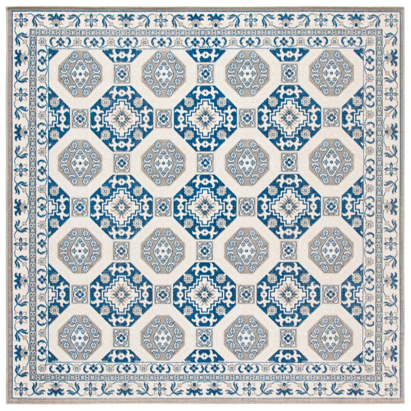 Chewning Performance Geometric Rug, Square 6'7"