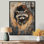 Gerdien Canadian Raccoon At Forest On Slide III - Raccoon, reproduction d'art sur toile encadrée