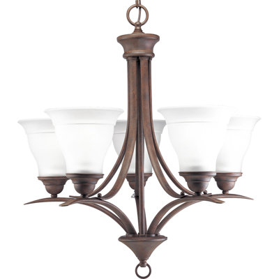 Wanette 5 - Light Steel Dimmable Chandelier