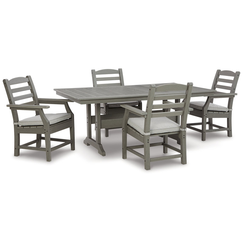 Table de salle à manger d'extérieur avec 4 chaises Visola
