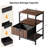 15 Inches Wide Nightstand - 1 Drawer, 2 Shelves, US Power Outlet-1459952591
