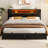 Kalder Bed Frame with LED Light and Charging Station, Metal Frame with Storage Headboard, Large Storage Space, No Spring Box Needed-1849033317-1849033316