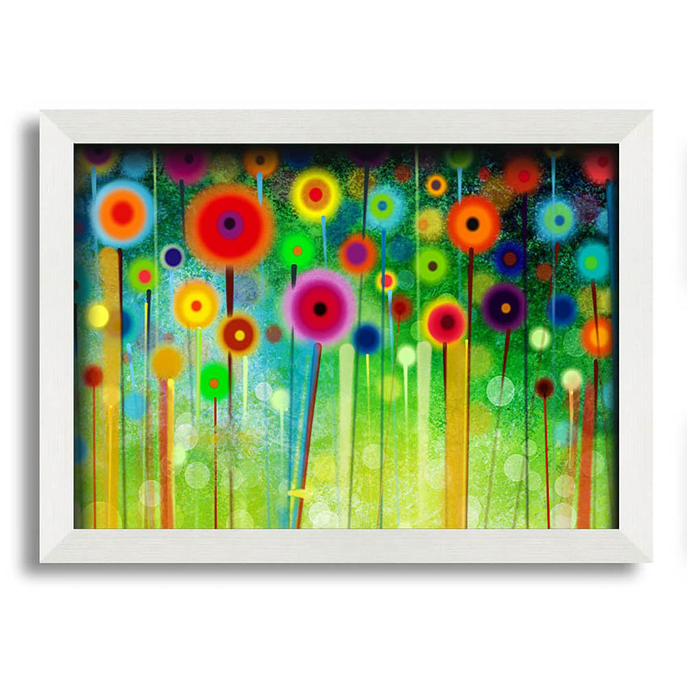 Gerahmtes Leinwandbild Psychedelic Flower Garden 2