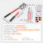 Battery Cable Lug Crimping Tool, 10-1/0AWG with Cable Cutter and 48PCS Copper Ring Terminals, 6 Wire Sizes Crimping Die and 100pcs Heat Shrink Tubes, for Heavy Duty Wire Lugs