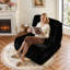 Fauteuil à billes Barry pour adultes, fauteuil de compression avec mousse à mémoire de forme, canapé paresseux en fausse fourrure pour le salon, la chambre à coucher, le dortoir, le foyer-566402251