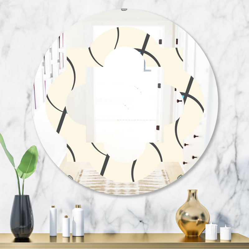 Miroir mural quadrilobe quadrilobe, H 23,6 po x l 23,6 po