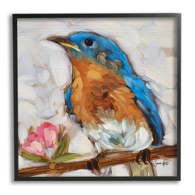" Bluebird Wildlife Blooming Flower Tree "