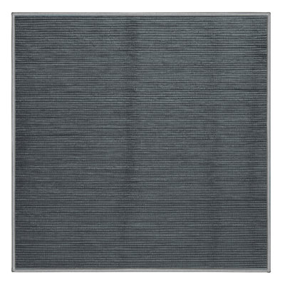 Machine Washable Solid Gray Area Rug