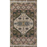 Tahoe Wool Oriental Area Rug in Brown/Green/Tan