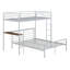 Lit superposé en métal avec bureau, échelle-1749184315