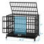 Cage pour chien robuste et indestructible avec roulettes, cage pliante en métal pour grands et moyens chiens