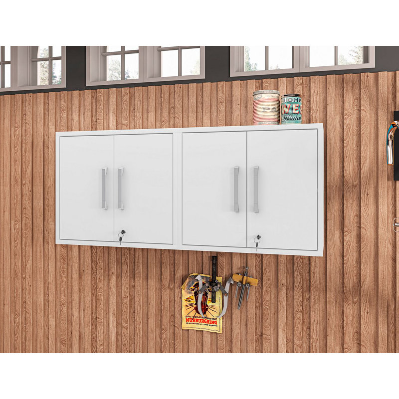 Aseem 2 Piece Single Storage Cabinet ( 25.59'' H x 56.7'' W x 14.96'' D), White