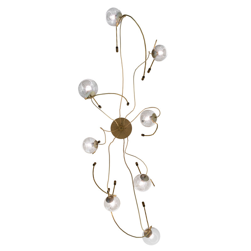 108" Long Castiliolite Trapeze 8 Light Chandelier