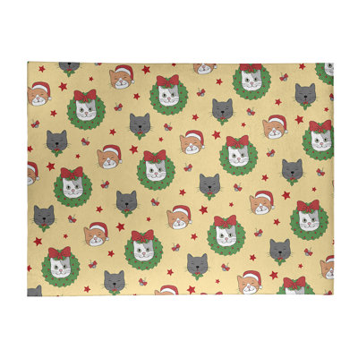 Tapis orange/jaune/vert fait main
