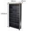Aulay Tall Bookcase, Midnight Blue, Adjustable Shelves-844608808