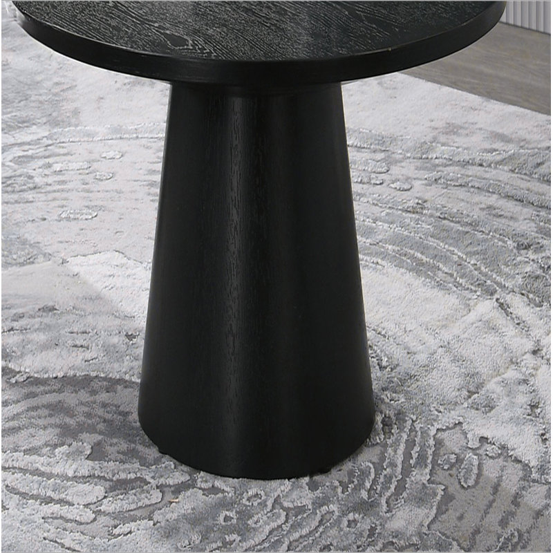 Table basse ronde de style contemporain moderne en forme de cône, Noir
