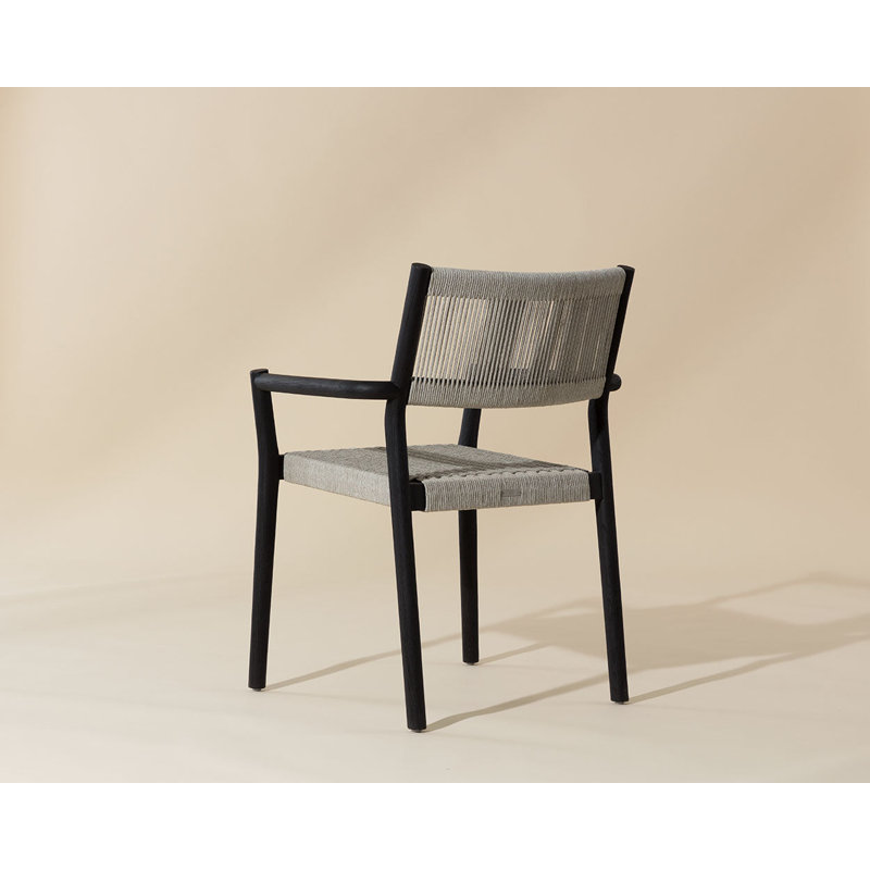 Outdoor Dining Armchair, Charcoal