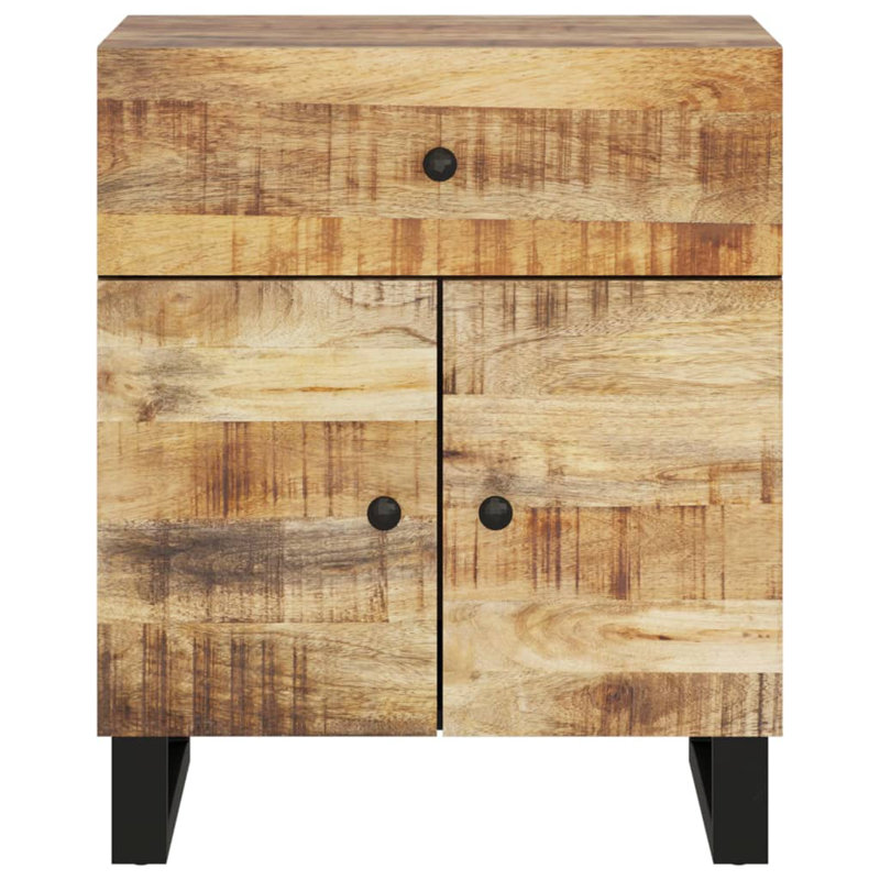 Guljar 13'' W Nightstand, Light Brown/Black