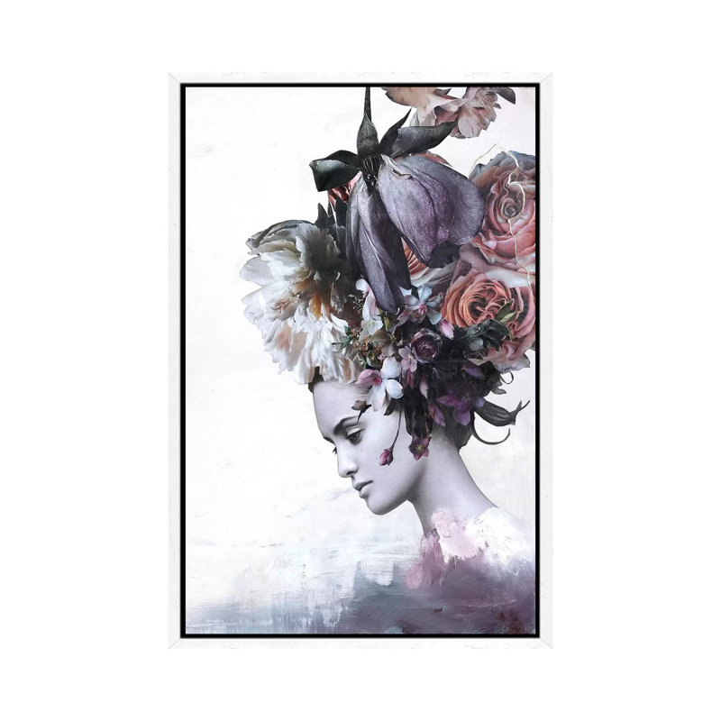 Haute Couture VII - Print on Canvas, White Framed, 101.6cm H x 66.04cm W x 3.81cm D