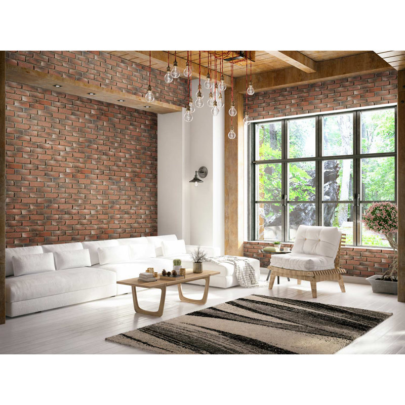 Panneau mural 47,75 po x 32,5 po Chicago, Brique antique