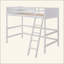 Lit mezzanine en bois avec échelle-1440779850