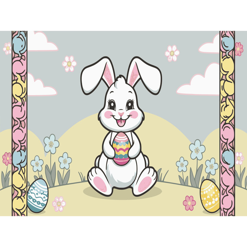The Holiday Aisle® Easter Spring Holiday Rug, Rectangle 8' x 10'