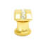 Caché rectangle knob with flared foot with center of 5 rivoli Swarovski Clear Crystalsin Chalice-2063308106
