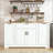 Multi-Functional Storage Sideboard, Extendable Dining Table, Adjustable Shelves, 3-Tier Pull-Out Rack, Kitchen Island Storage For Kitchen, Dining Room, Living Room-950952888