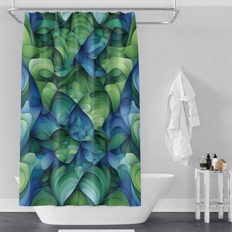 Rideau de douche Yelani, 83 po x 70 po
