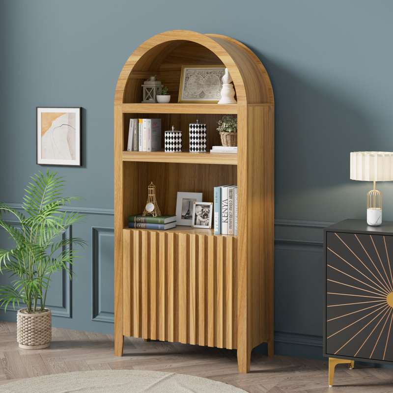 70.9" H Arched Display Cabinet, Nature