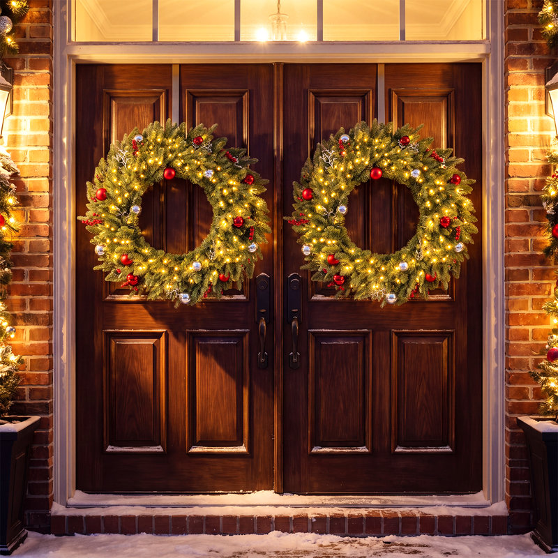 36 " Pre-Lit Wreath, 1
